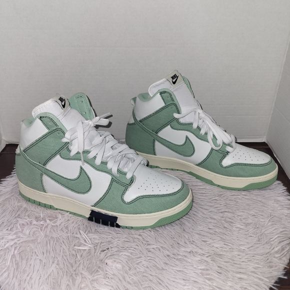 Nike Dunk High 1985 Enamel Green Denim  Size 12 SEE PICTURES READ - Picture 1 of 16